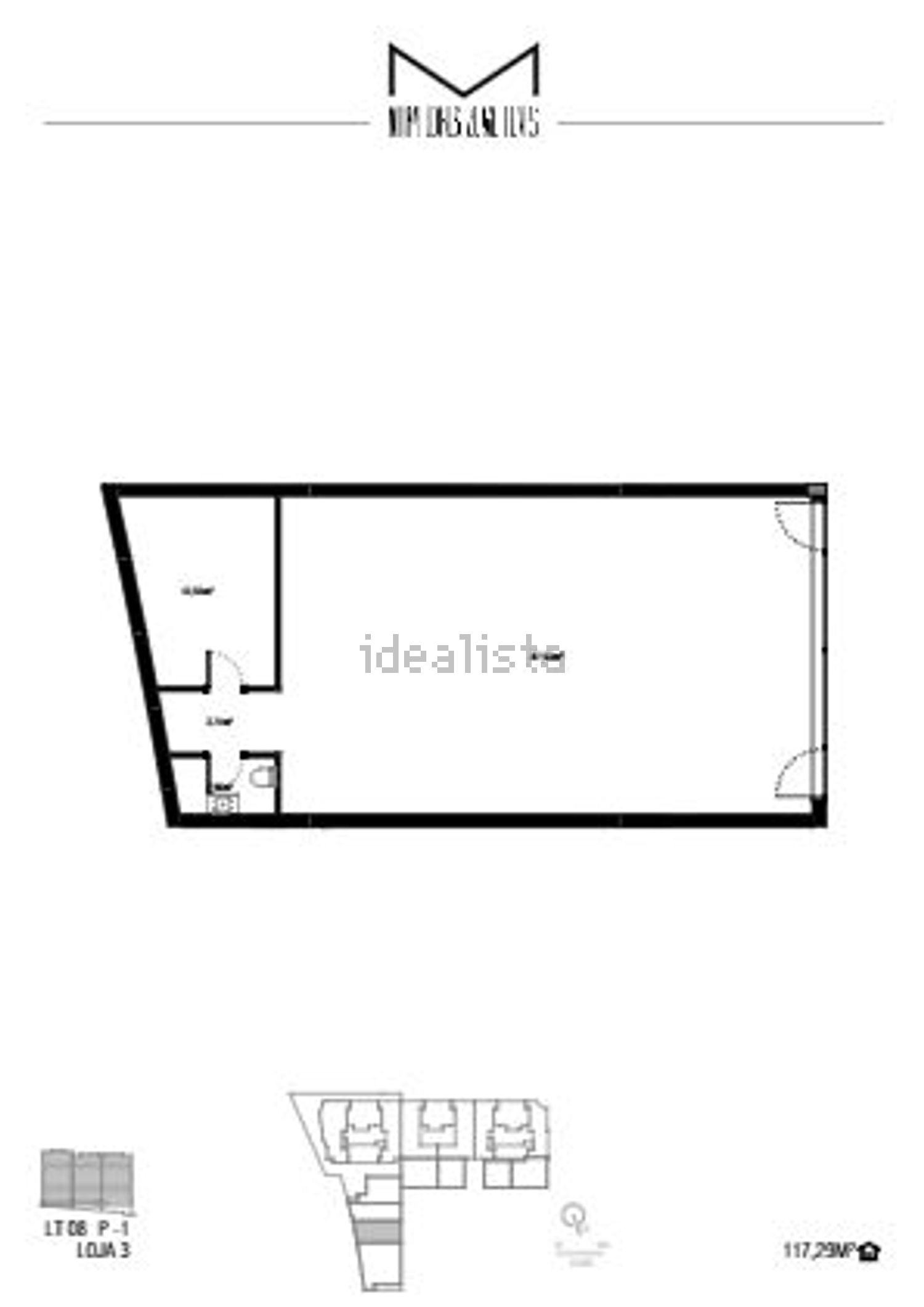 公寓 t3出售在Miraflores - 平面图