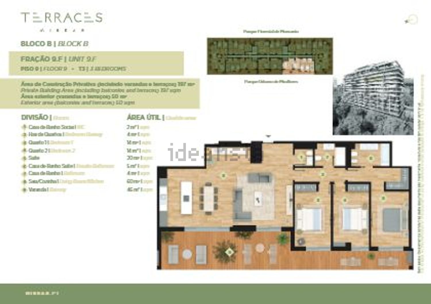 公寓 t3出售在Alameda Engenheiro José Mattos e Silva, 9 - 平面图
