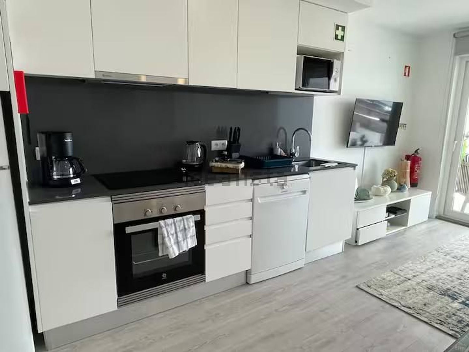 出租公寓 t1在Rua da Praia dos Santos, 35 - 厨房