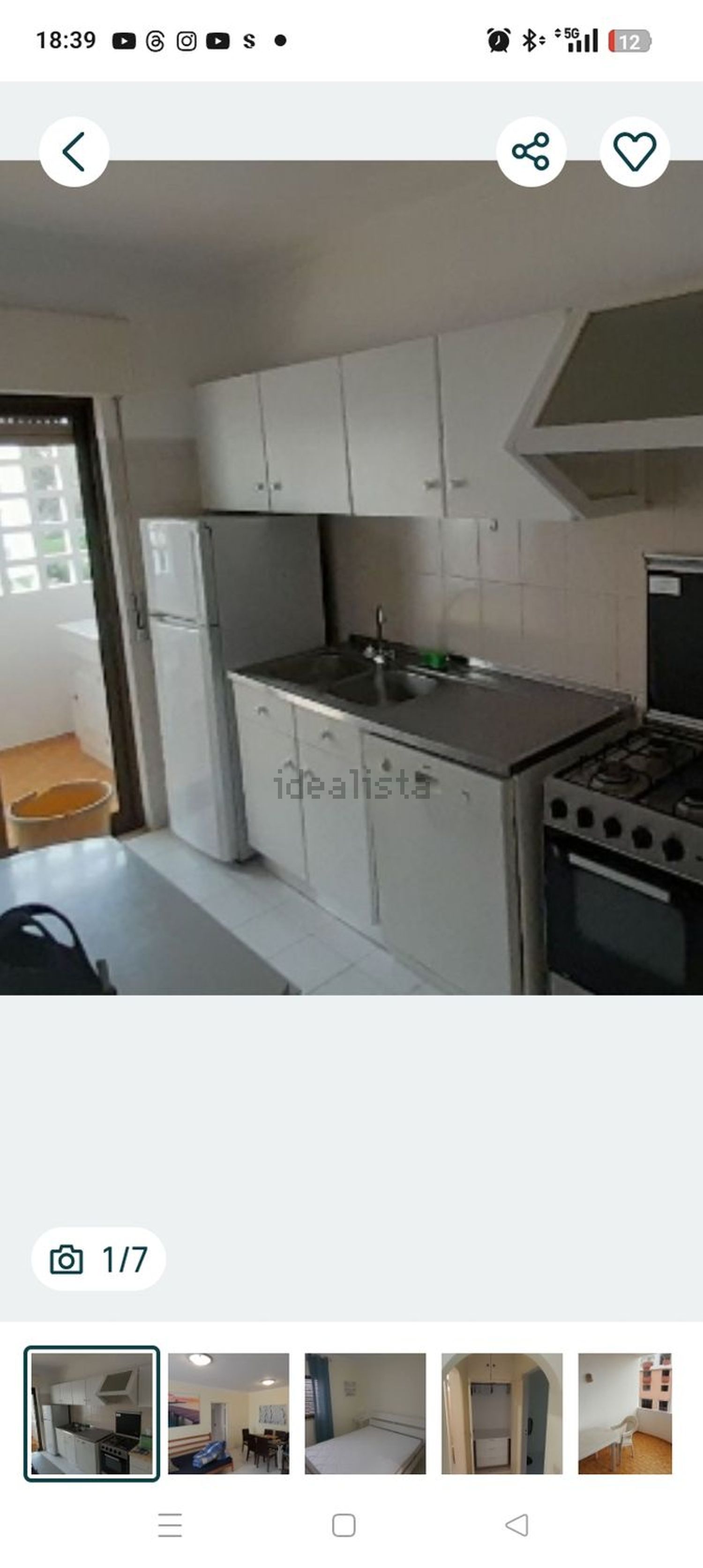 出租公寓 t1在Rua da vila rosa, 8 - 厨房