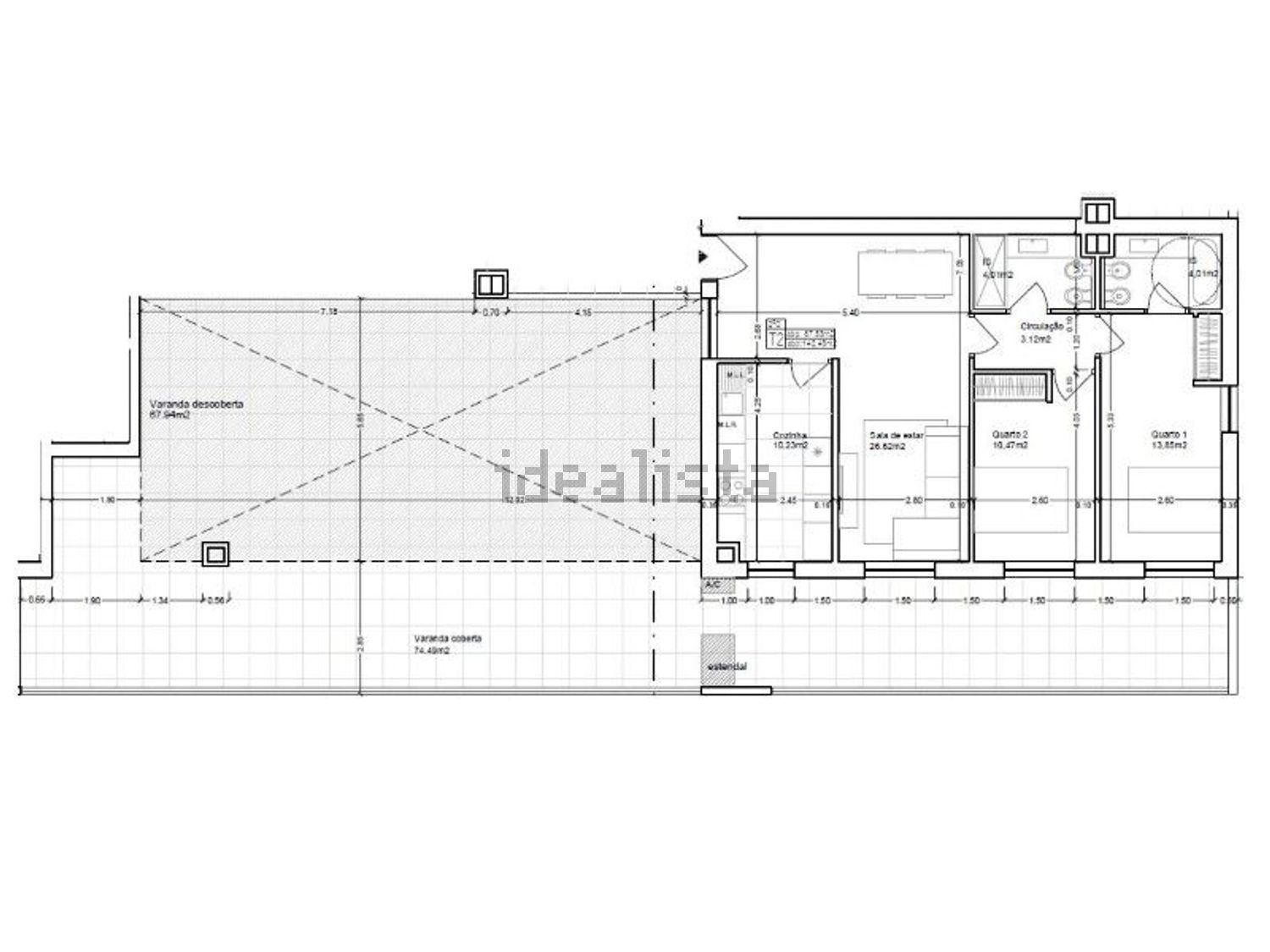 公寓 t2出售在Conceição e Cabanas de Tavira - 平面图