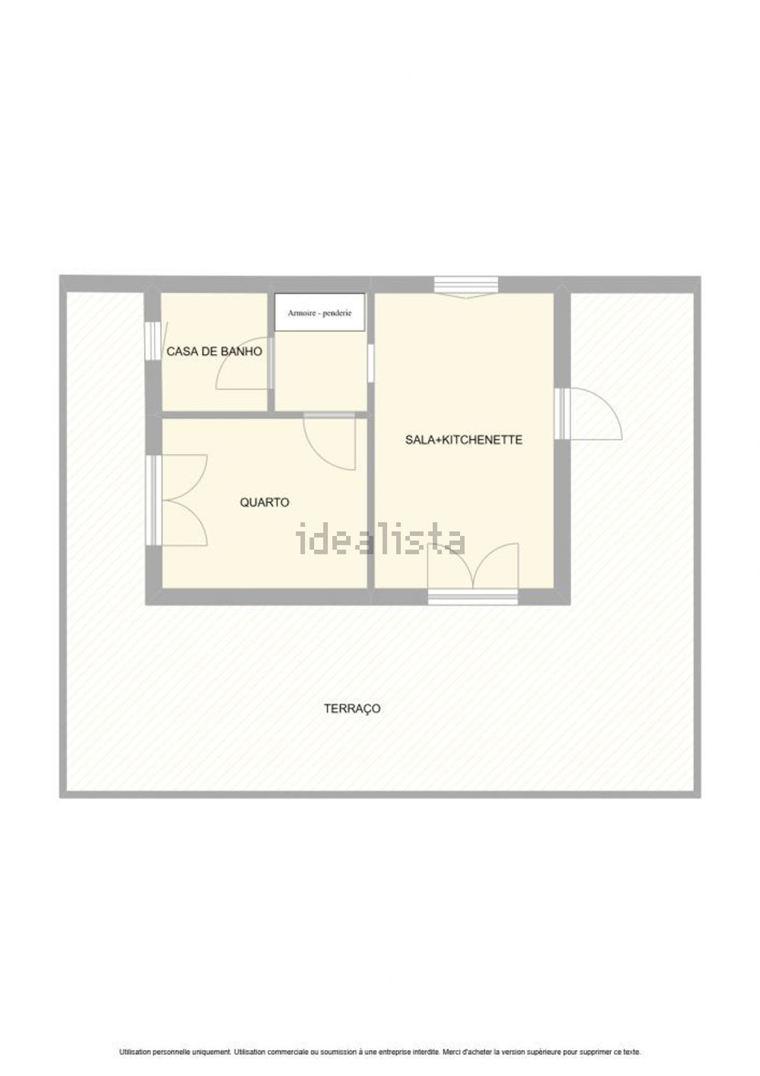 T0（单人公寓）出售在Conceição e Cabanas de Tavira - 平面图