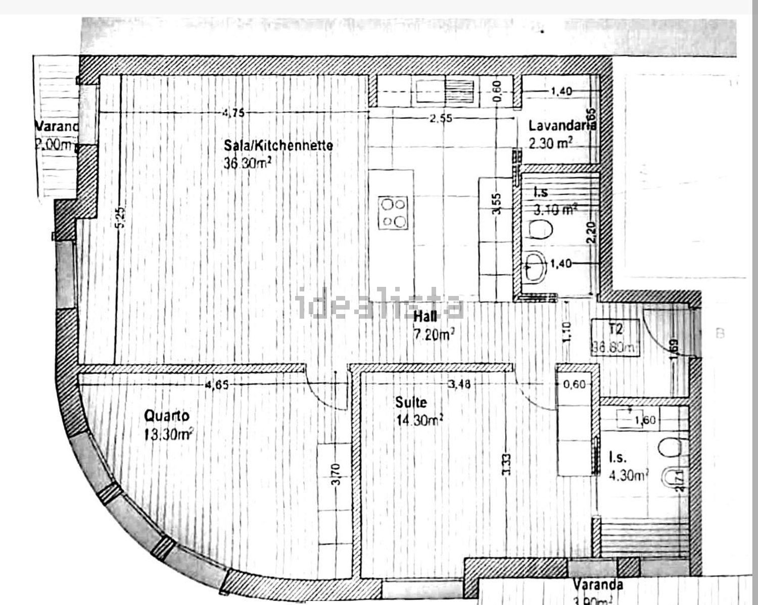 公寓 t2出售在Rua 31, 412 - 平面图