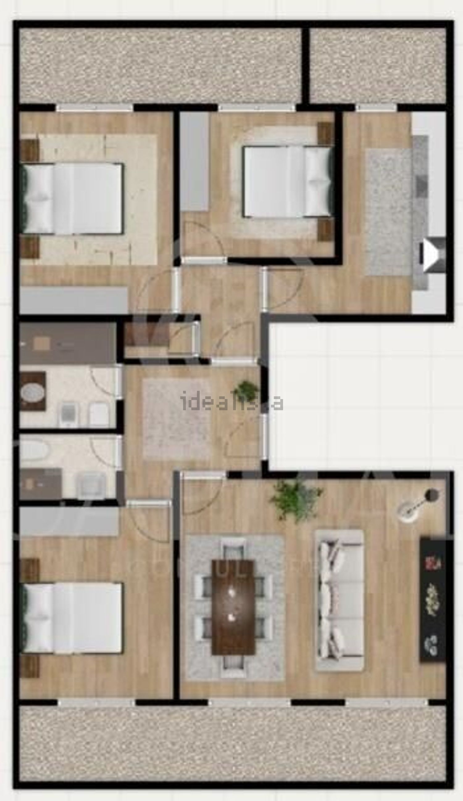 公寓 t3出售在Bairro de Santa Cruz - 平面图