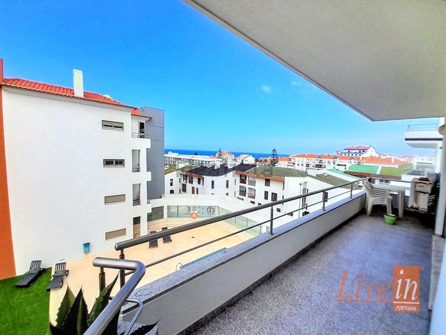 出租公寓 t2在Centro da Vila - 露台