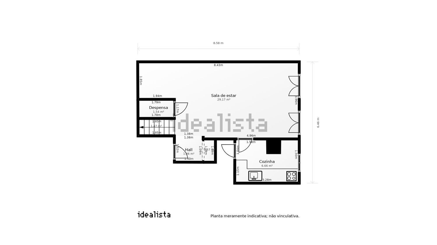 公寓 t3出售在Monte Estoril - 平面图