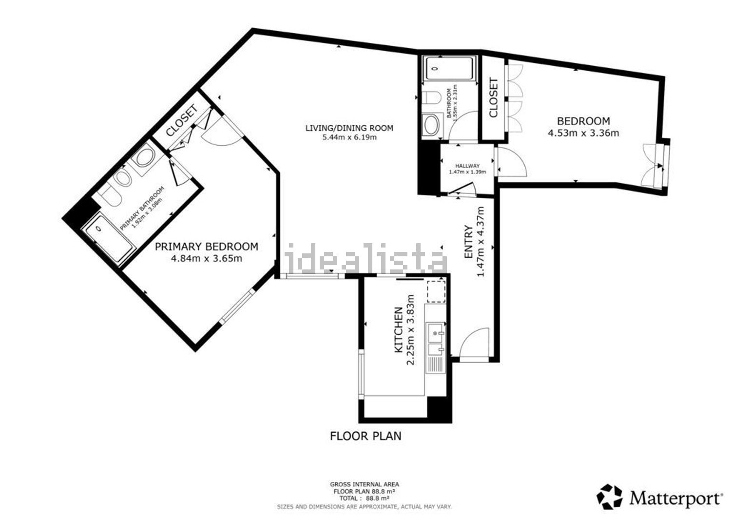 公寓 t1出售在Centro de Cascais - 平面图