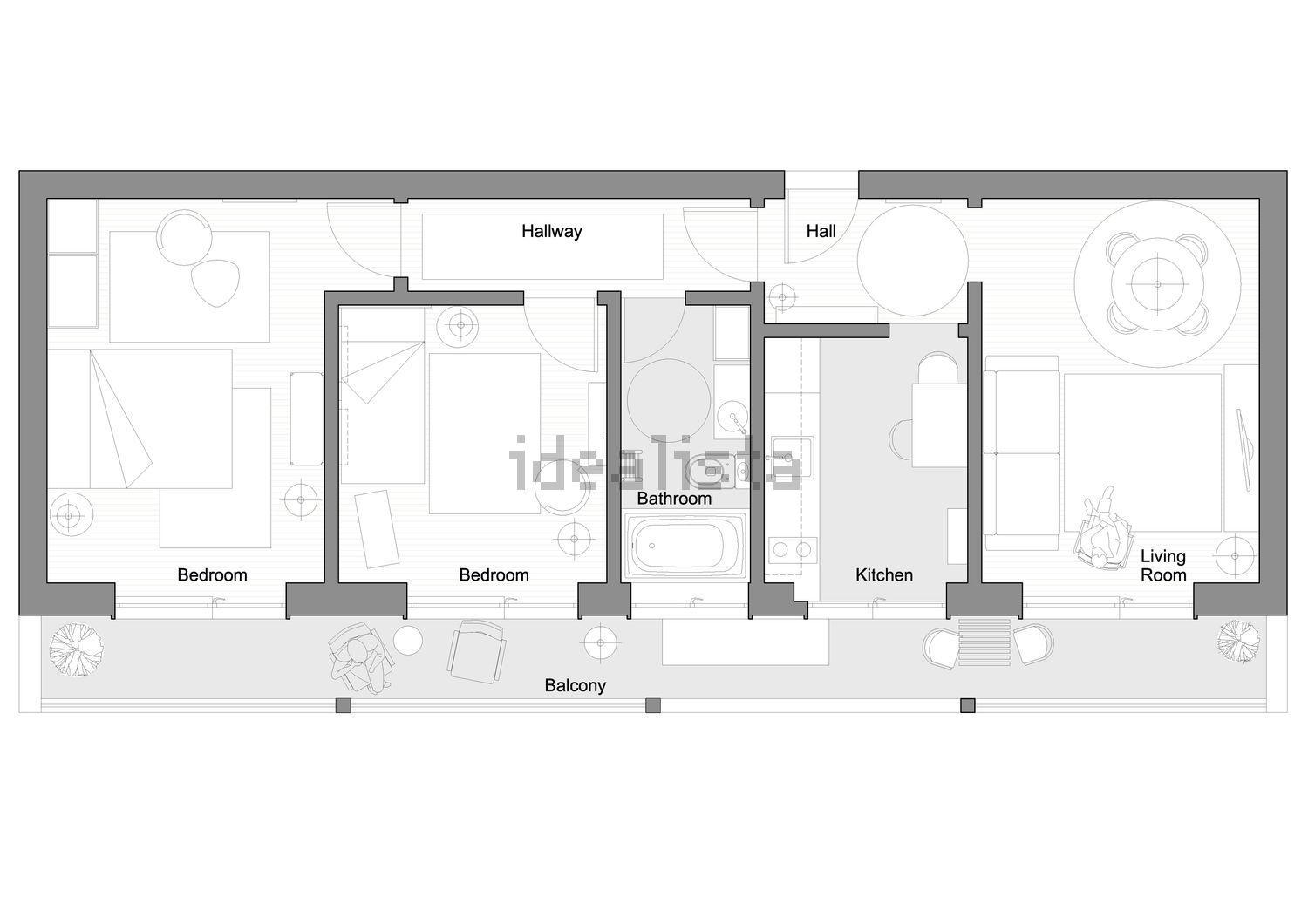 出租公寓 t2在Rua 25 de Abril, 5 - 平面图