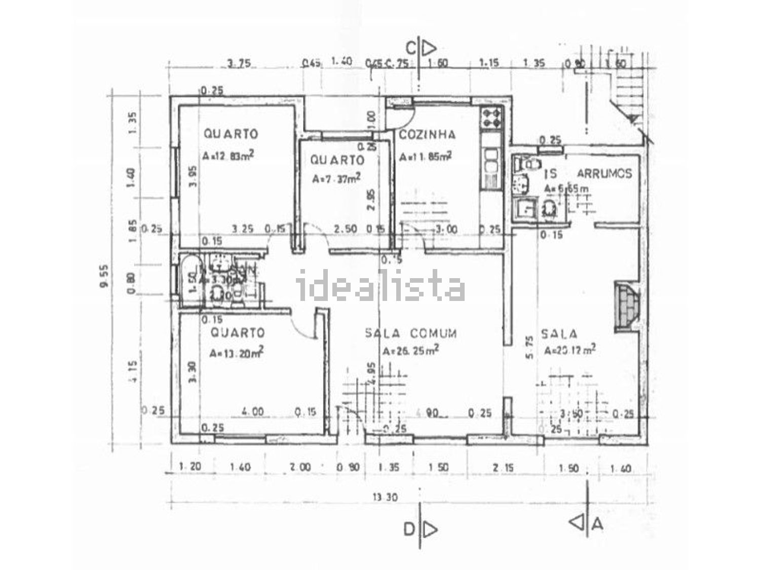 出租小楼房或独栋别墅在Centro da Quinta do Conde - 平面图