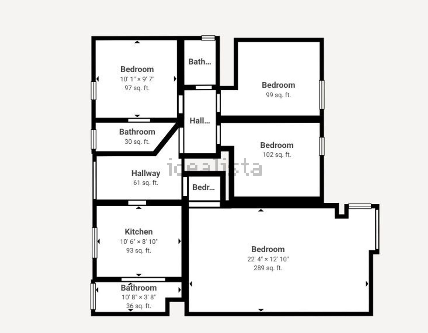 出租公寓 t3在Estrada Regional do Pópulo - 平面图