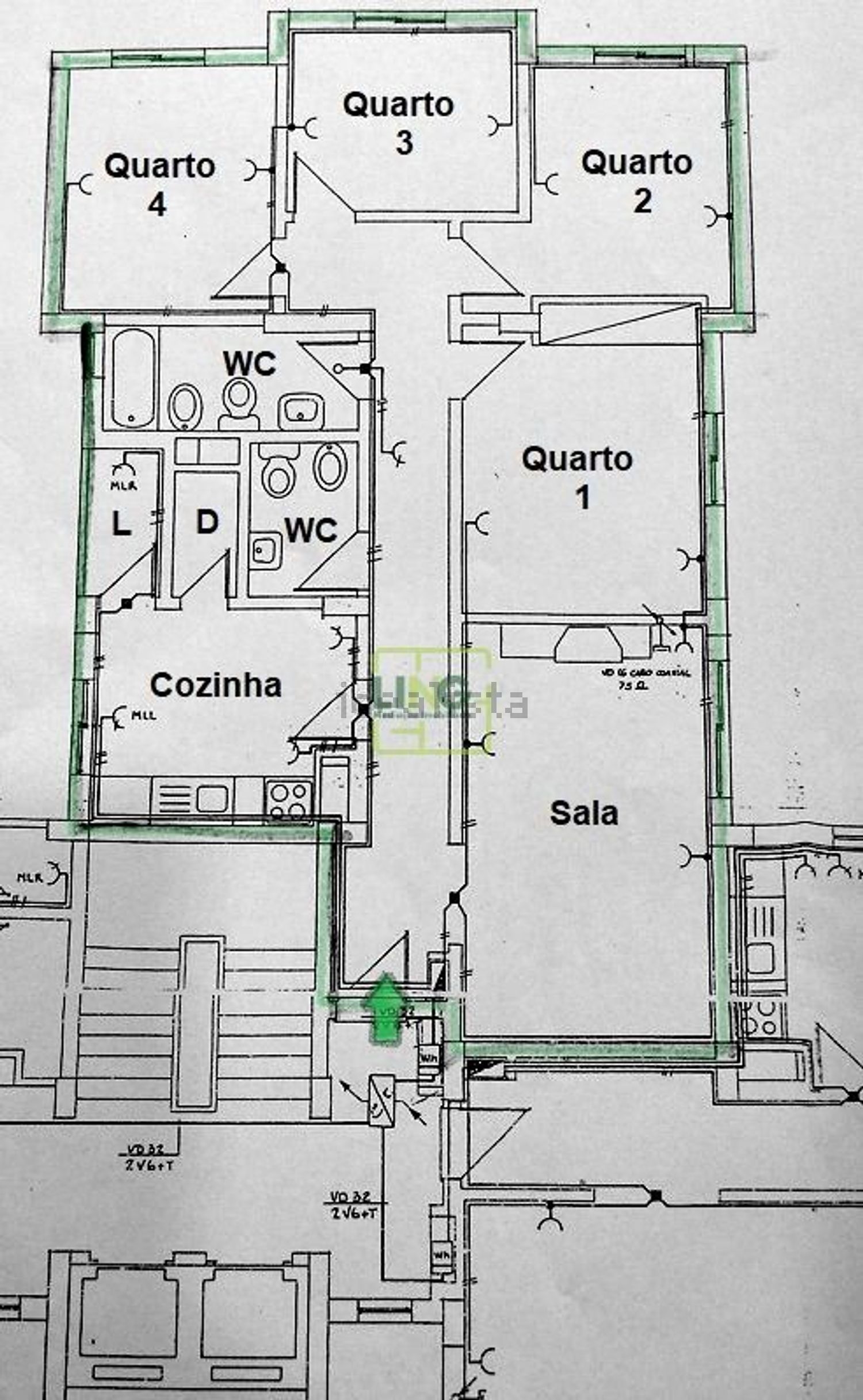 公寓 t5出售在Castelo Branco - 平面图