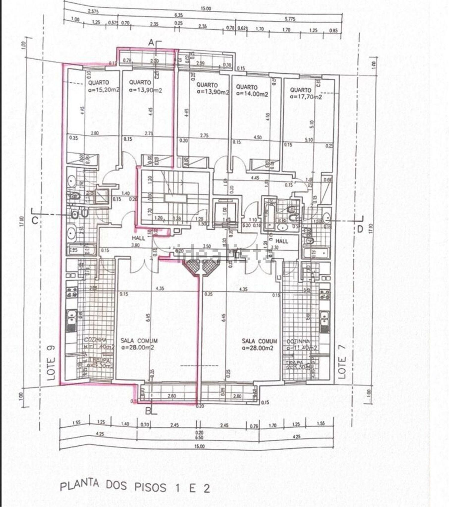 公寓 t2出售在Rua Vale Carneiro, 4 - 平面图
