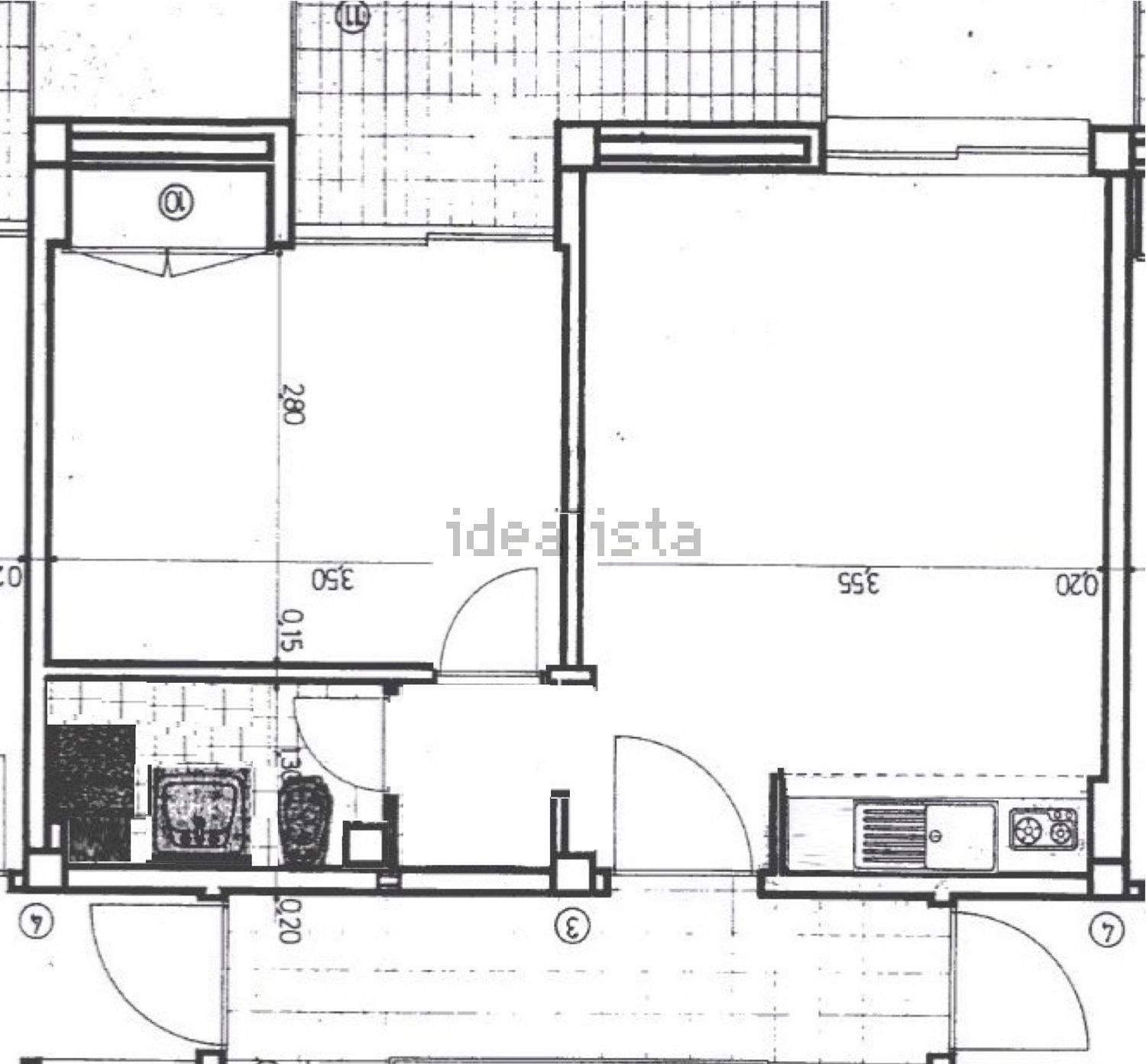 出租公寓 t1在Rua Dom José I, 57 - 平面图