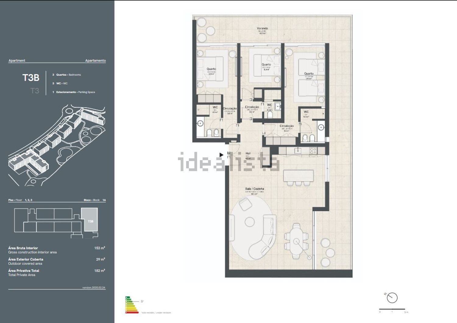 公寓 t3出售Lugar Herdade dos Salgados s/n - 平面图