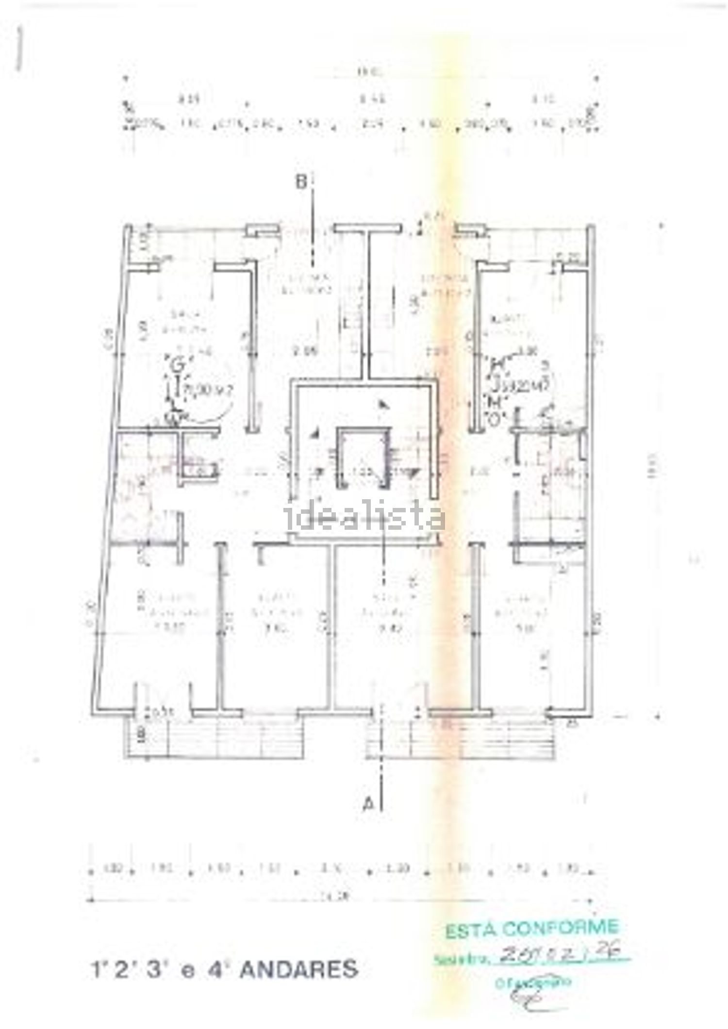 出租公寓 t2在Rua Cândido dos Reis - 平面图