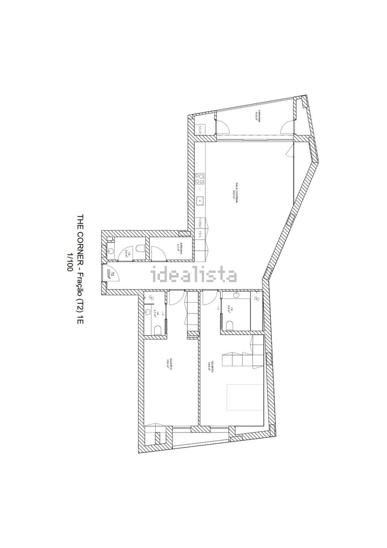 公寓 t2出售在Rua Cónego Maio, 222 - 平面图