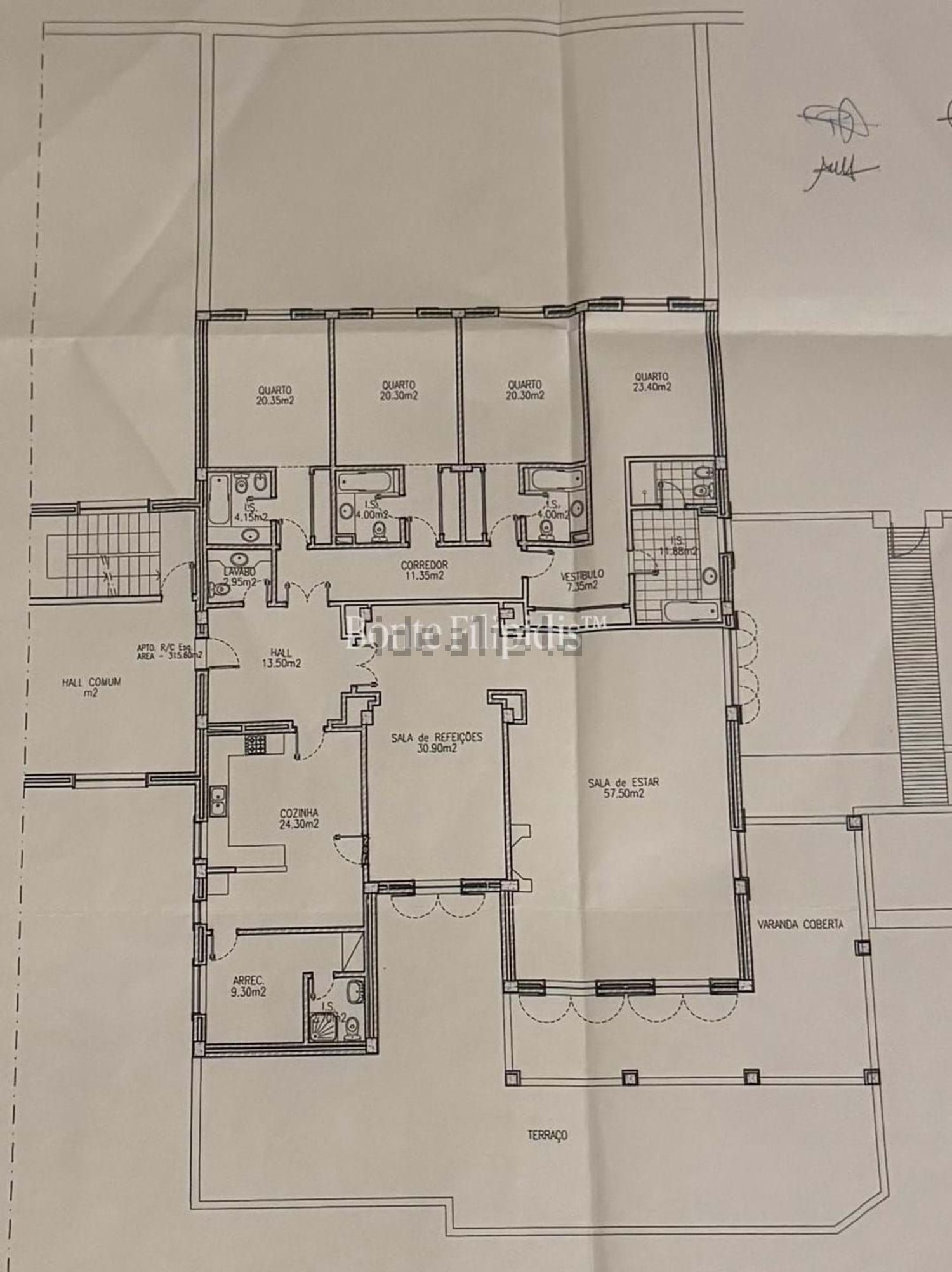 出租公寓 t5在Centro do Estoril - 平面图