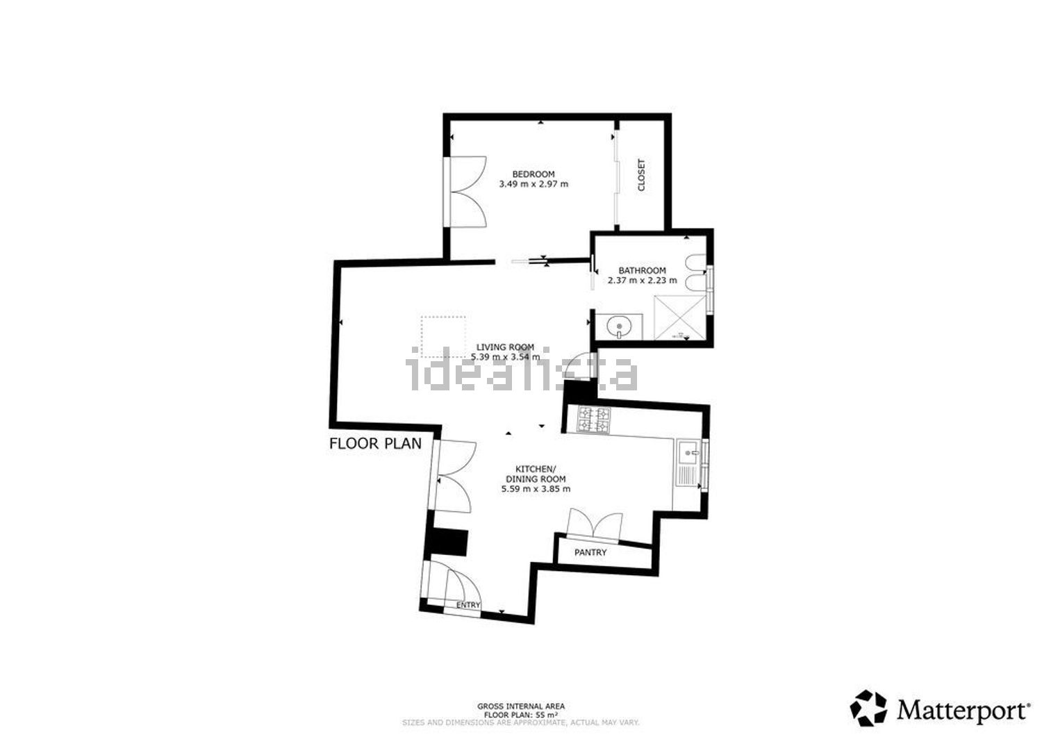 公寓 t2出售在Centro de Cascais - 平面图