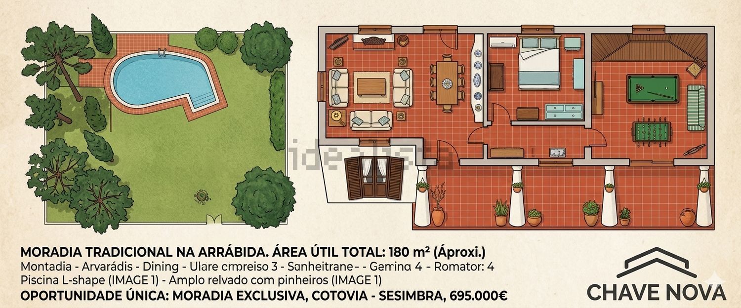小楼房或独栋别墅出售在Rua Vale da Preguiça, 5 - 平面图