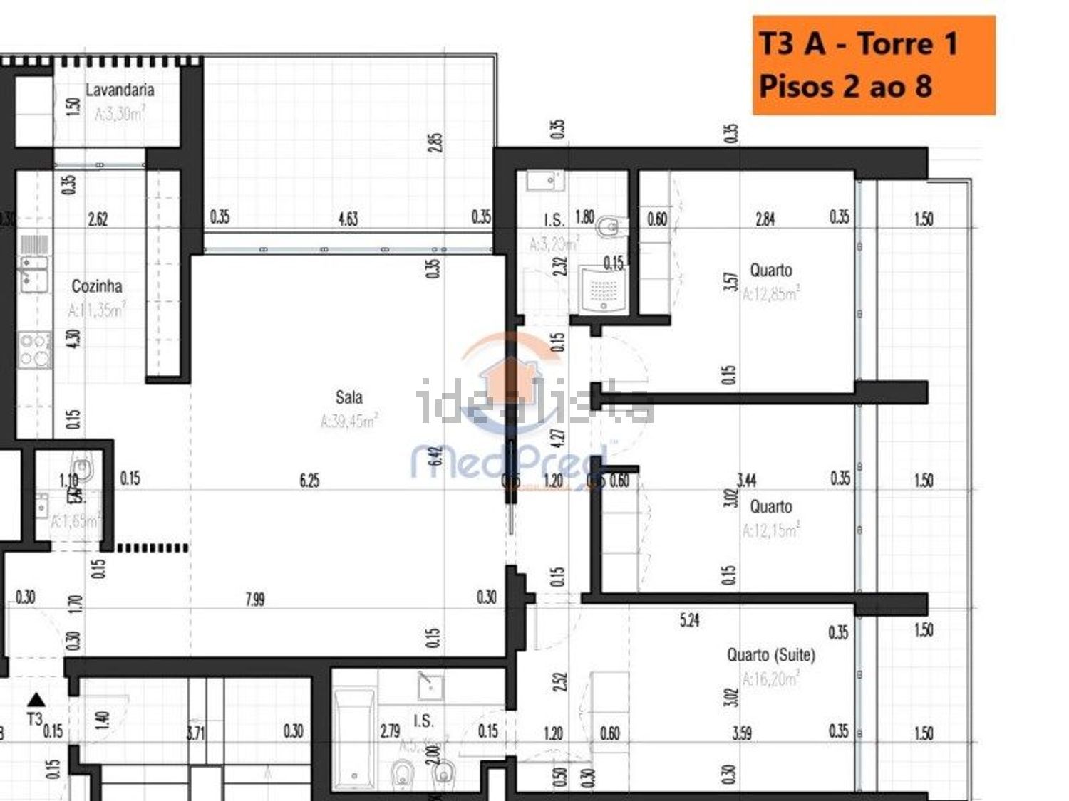 公寓 t3出售在Pontinha e Famões - 平面图