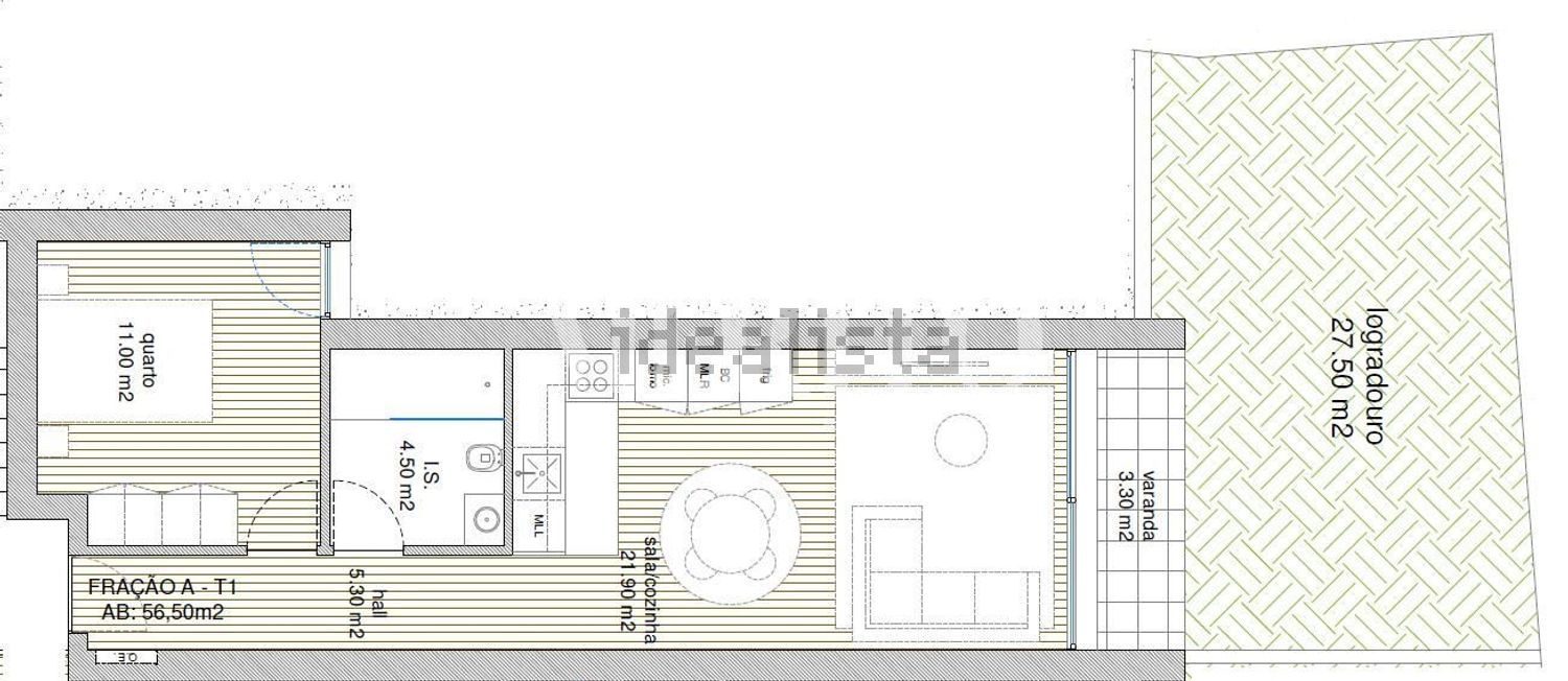 公寓 t1出售在Rua Filipa Borges s/n - 平面图