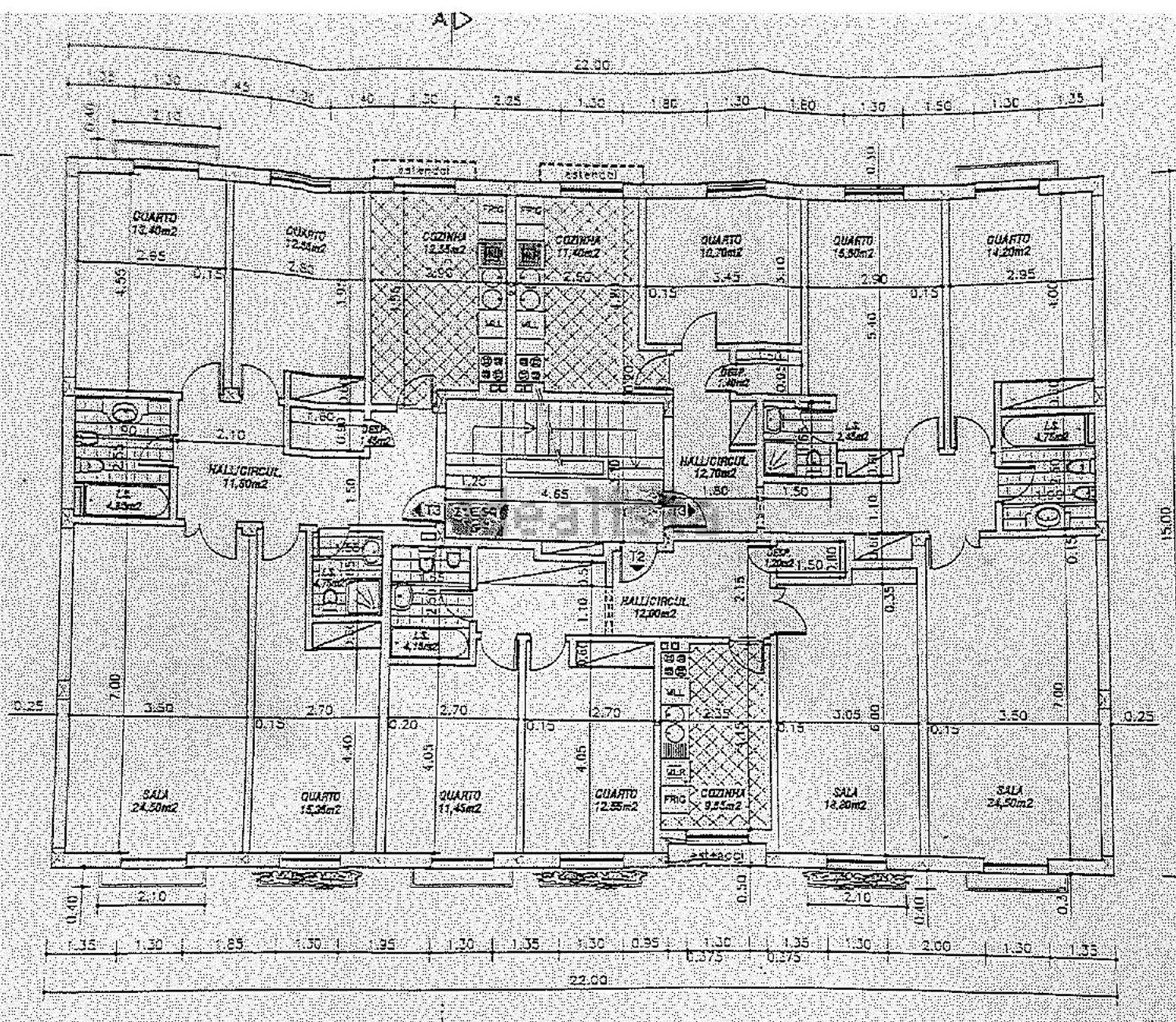 公寓 t2出售在Rua Condessa da Junqueira - 平面图