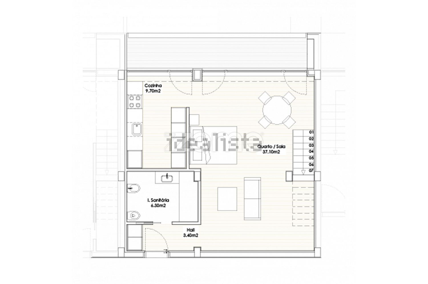 复式公寓出售在Rua Conde de Bertiandos - 平面图