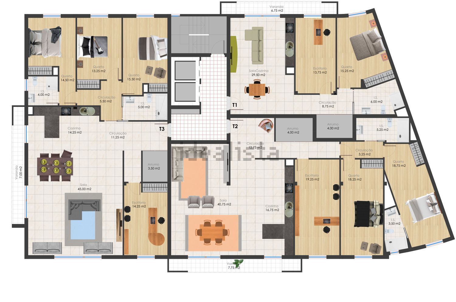 公寓 t1出售Loteamento Armando Bento - Vale D'Álvaro s/n - 平面图