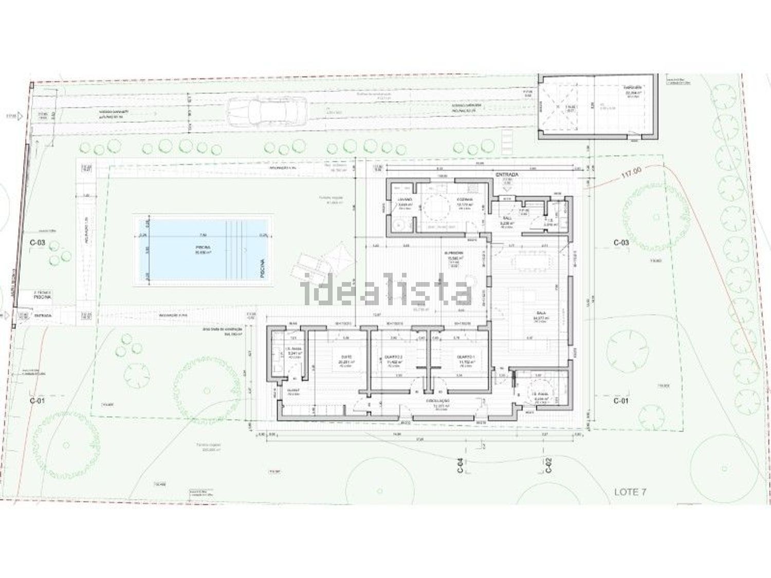小楼房或独栋别墅出售在Montargil - 平面图