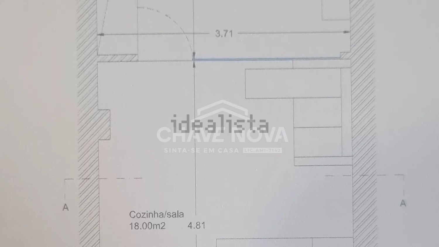 公寓 t1出售在Rua São Bento, 93 - 平面图