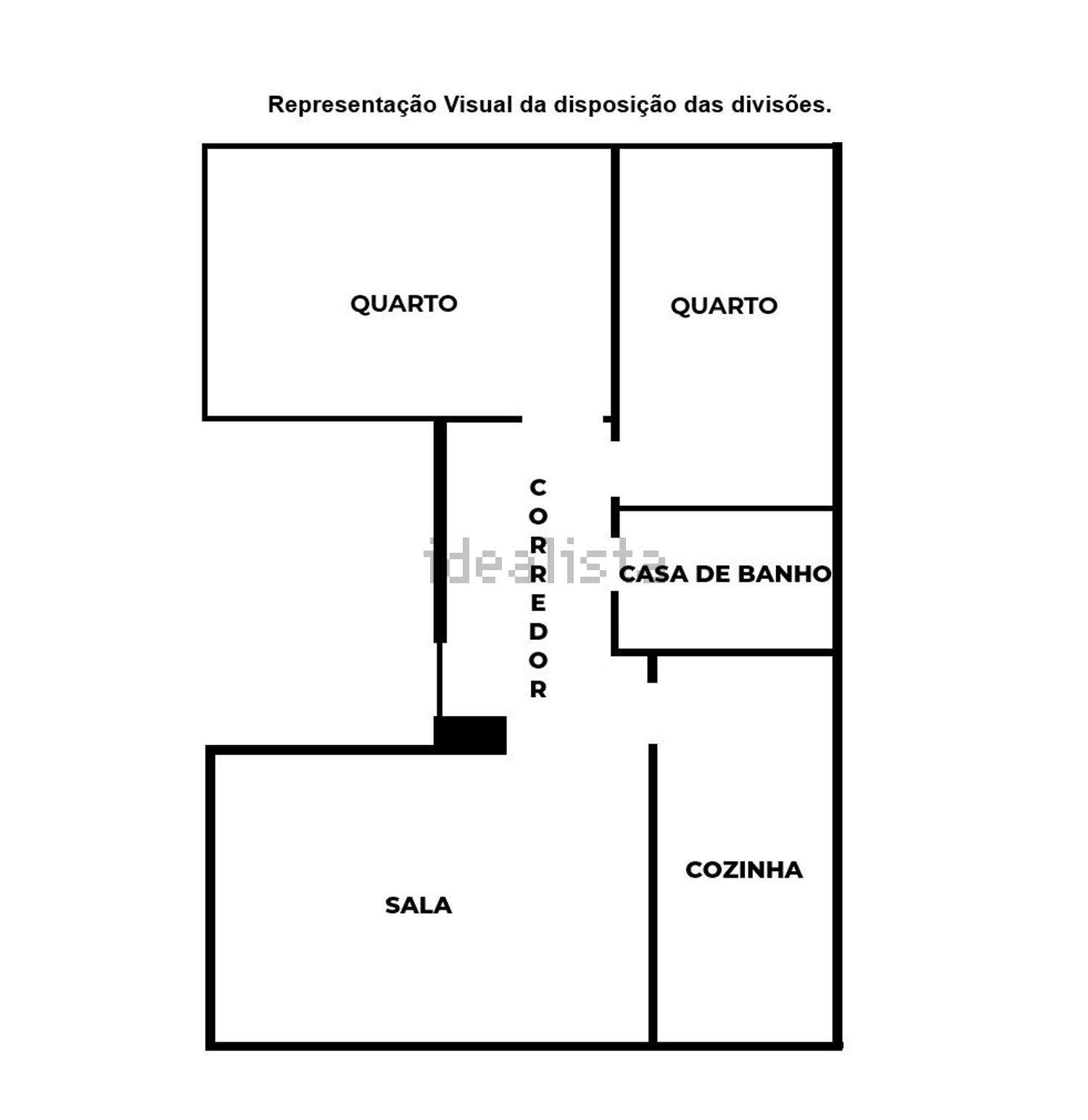 出租公寓 t2在Rua de José Belchior Pereira Júnior, 1 g - 平面图