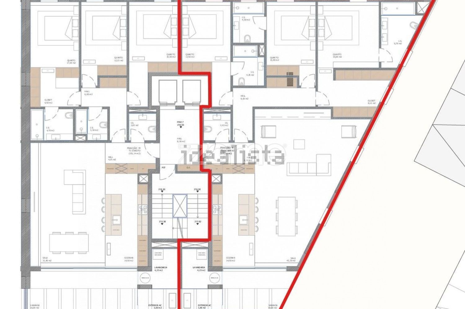 公寓 t3出售在Rua da Igreja, 99 - 平面图
