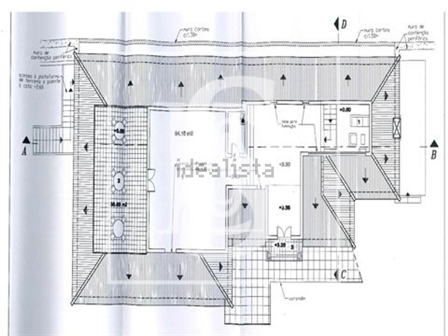 小楼房或独栋别墅出售在São Vicente Ferreira - 平面图