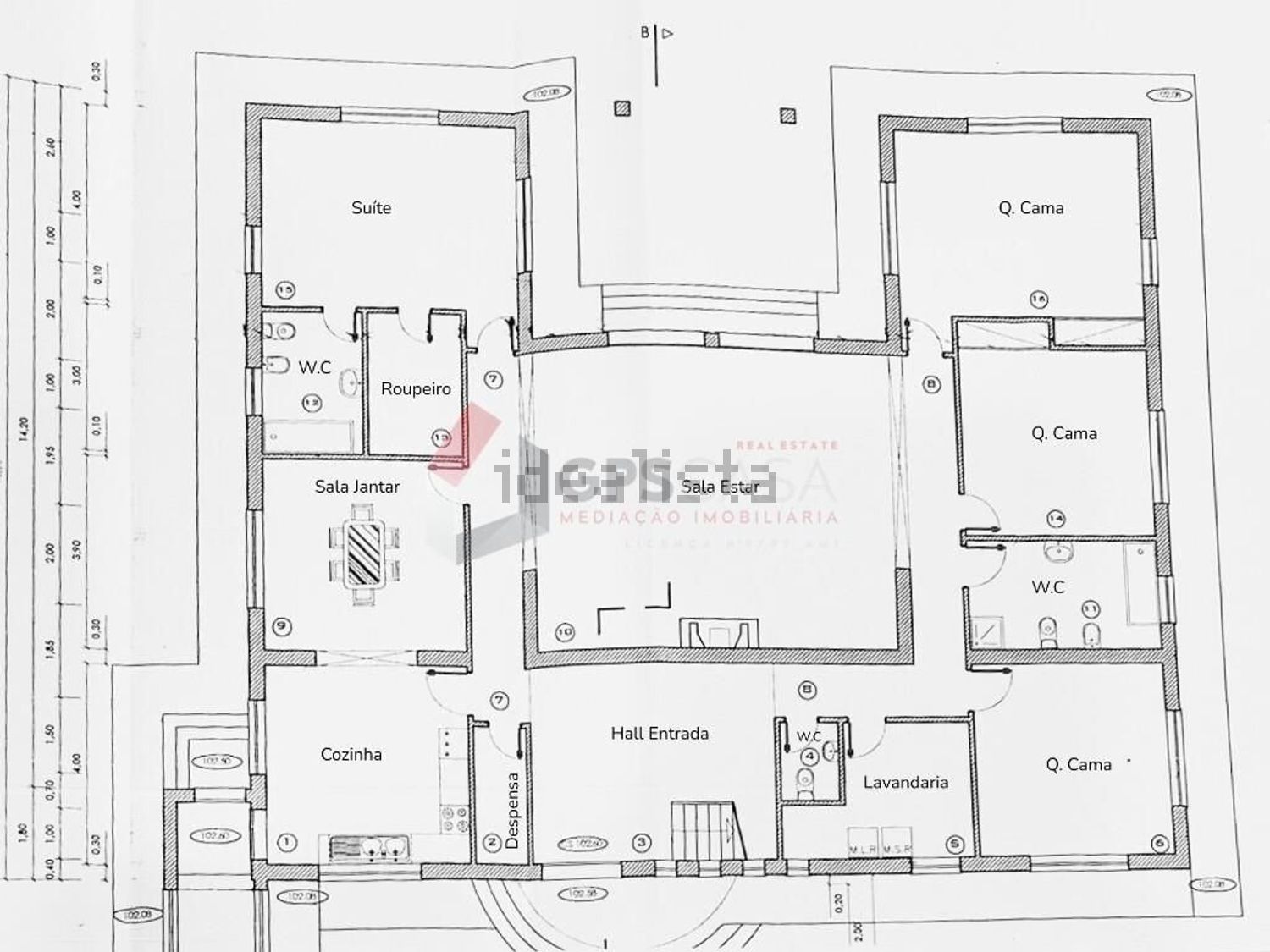 小楼房或别墅出售在Fonte do Bastardo - 平面图