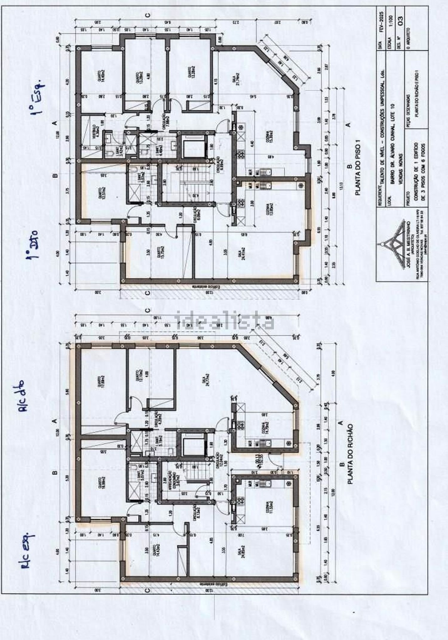 公寓 t2出售在Bairro Doutor Álvaro Cunhal, 10 - 平面图