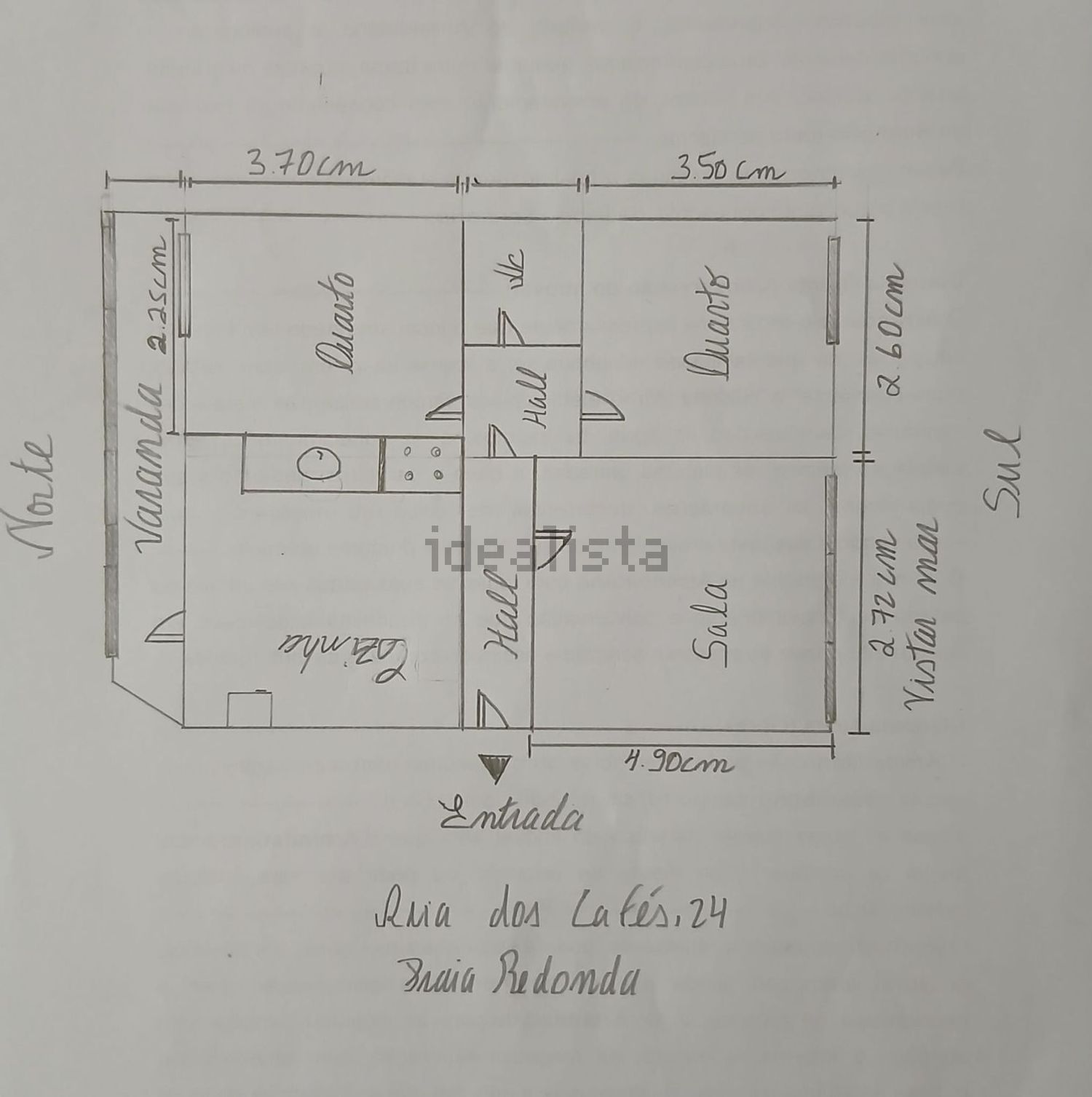 出租公寓 t2在Rua dos Cafés, 24 - 平面图