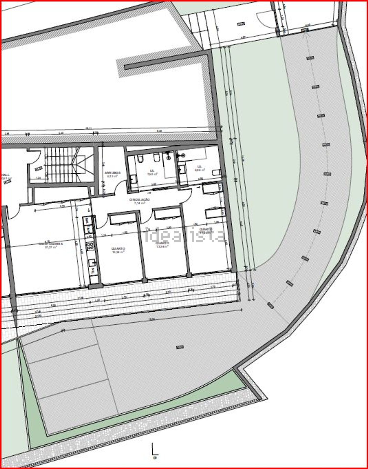 公寓 t3出售在Rua de Santo António, 53 - 平面图