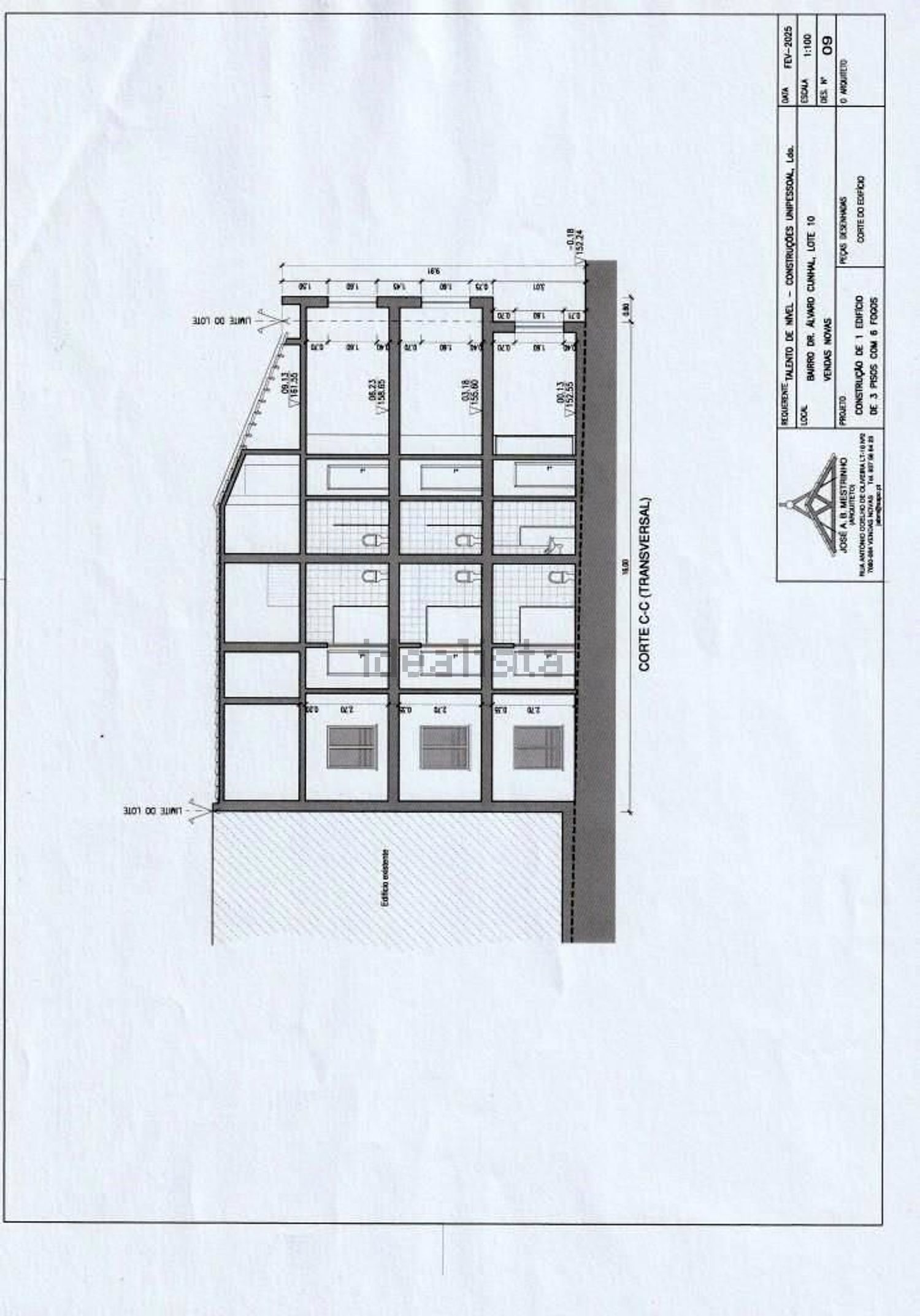 公寓 t2出售在Bairro Doutor Álvaro Cunhal, 10 - 平面图