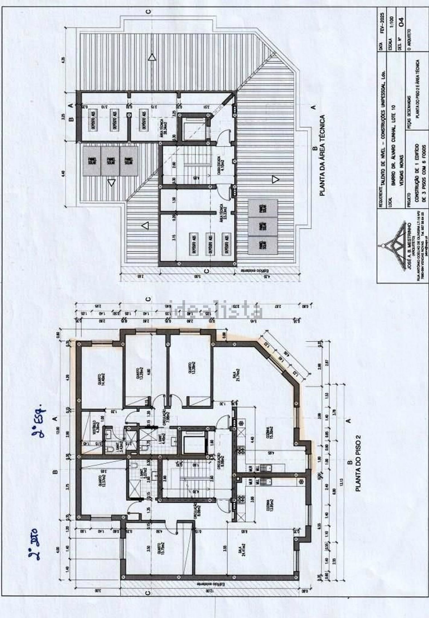 公寓 t2出售在Bairro Doutor Álvaro Cunhal, 10 - 平面图
