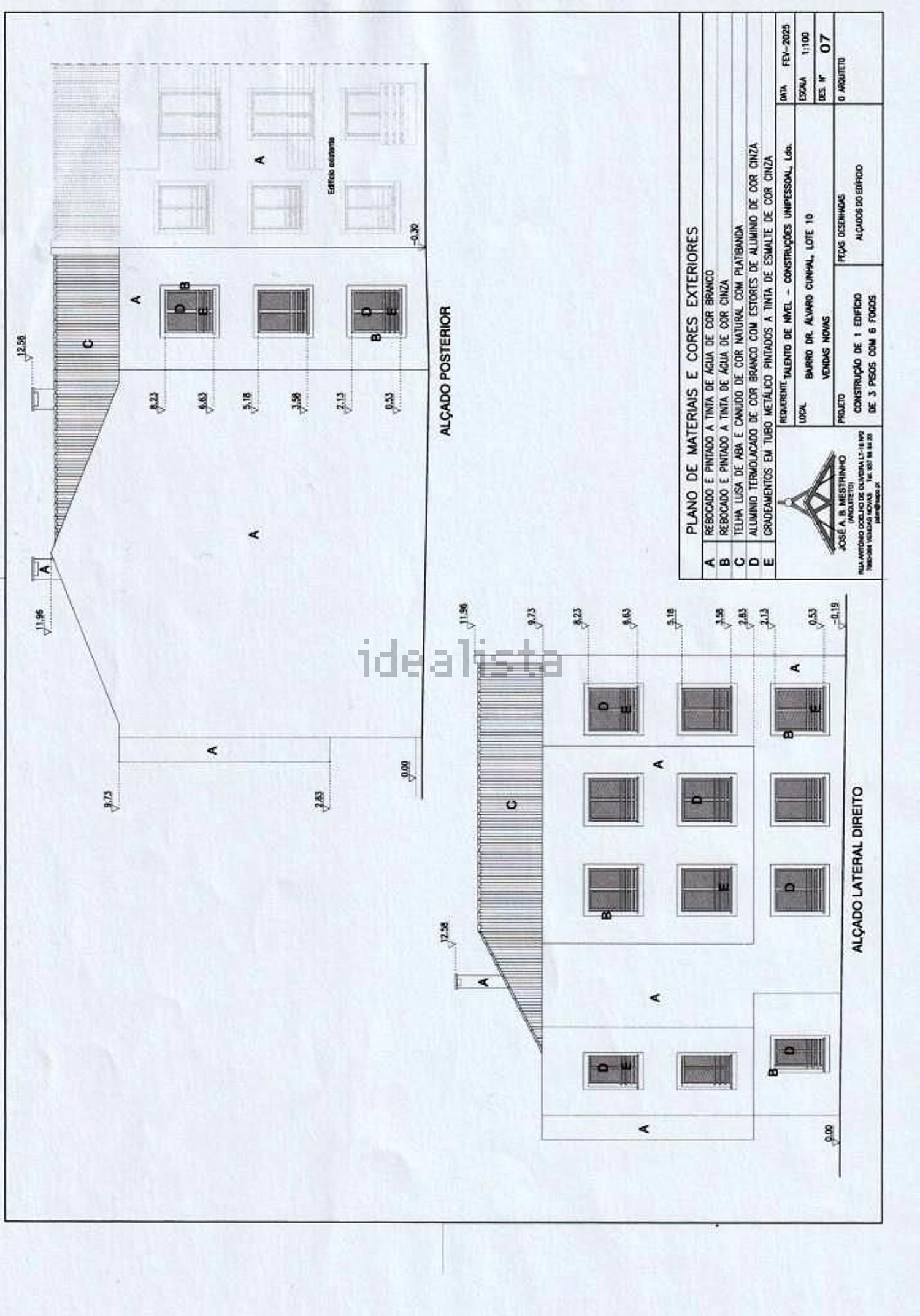 公寓 t2出售在Bairro Doutor Álvaro Cunhal, 10 - 平面图