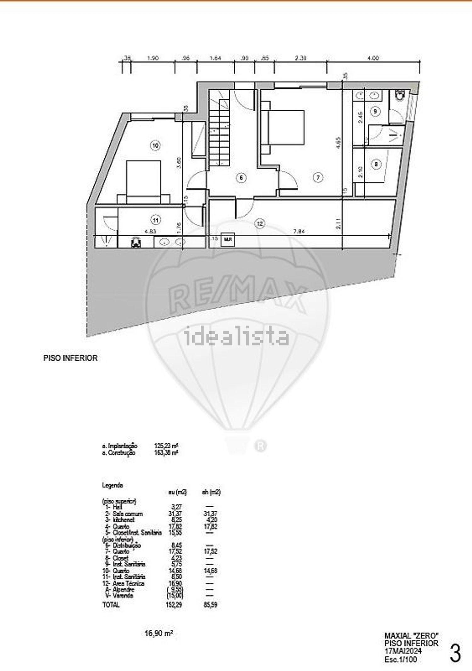 小楼房或独栋别墅出售在Ferreira do Zêzere - 平面图