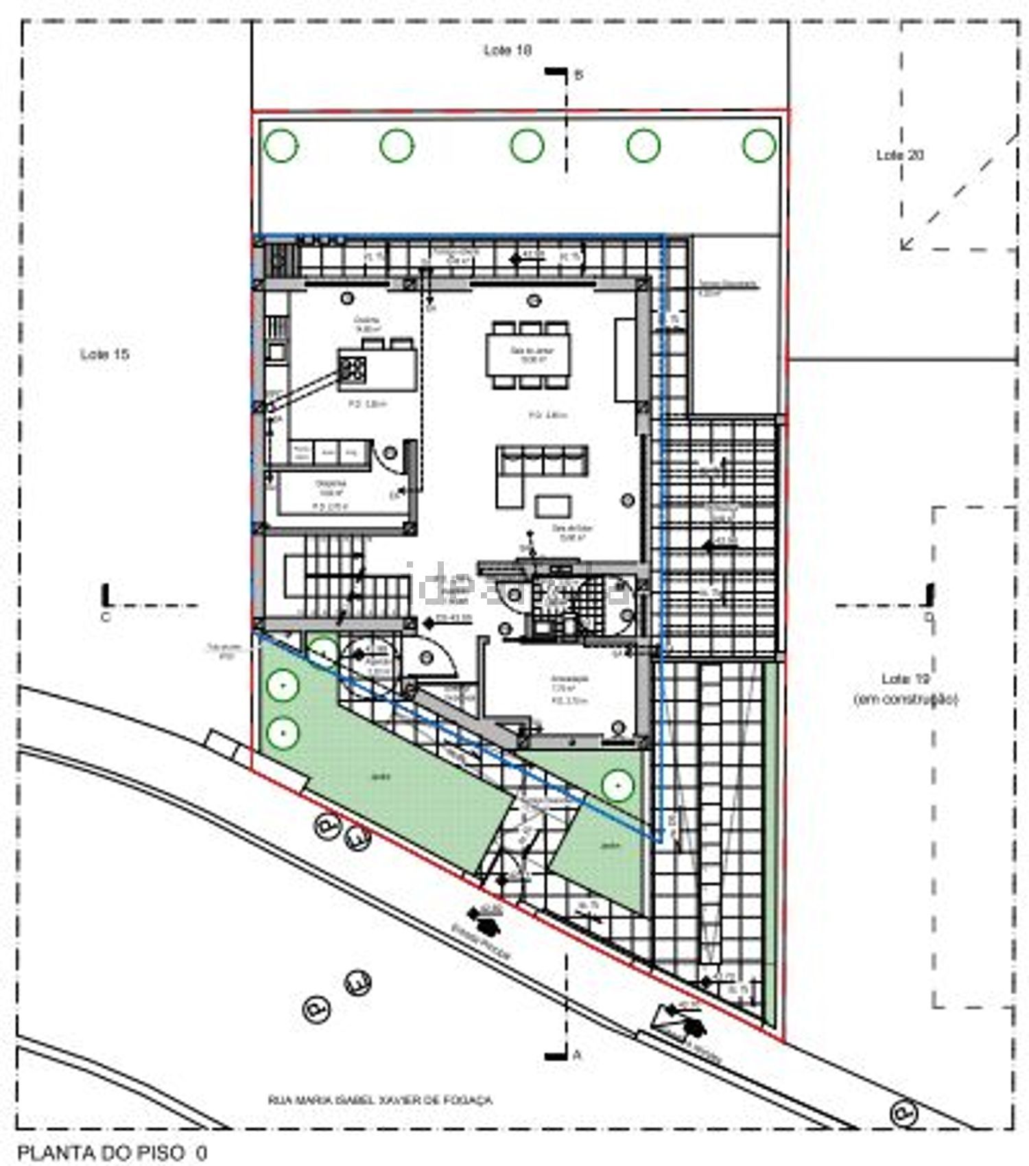 小楼房或独栋别墅出售在Centro da Vila - 平面图