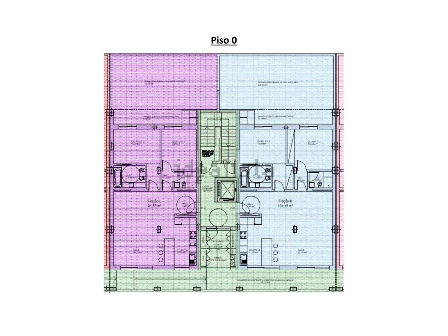 公寓 t3出售在Centro Oeste da Cidade de Loulé - 平面图
