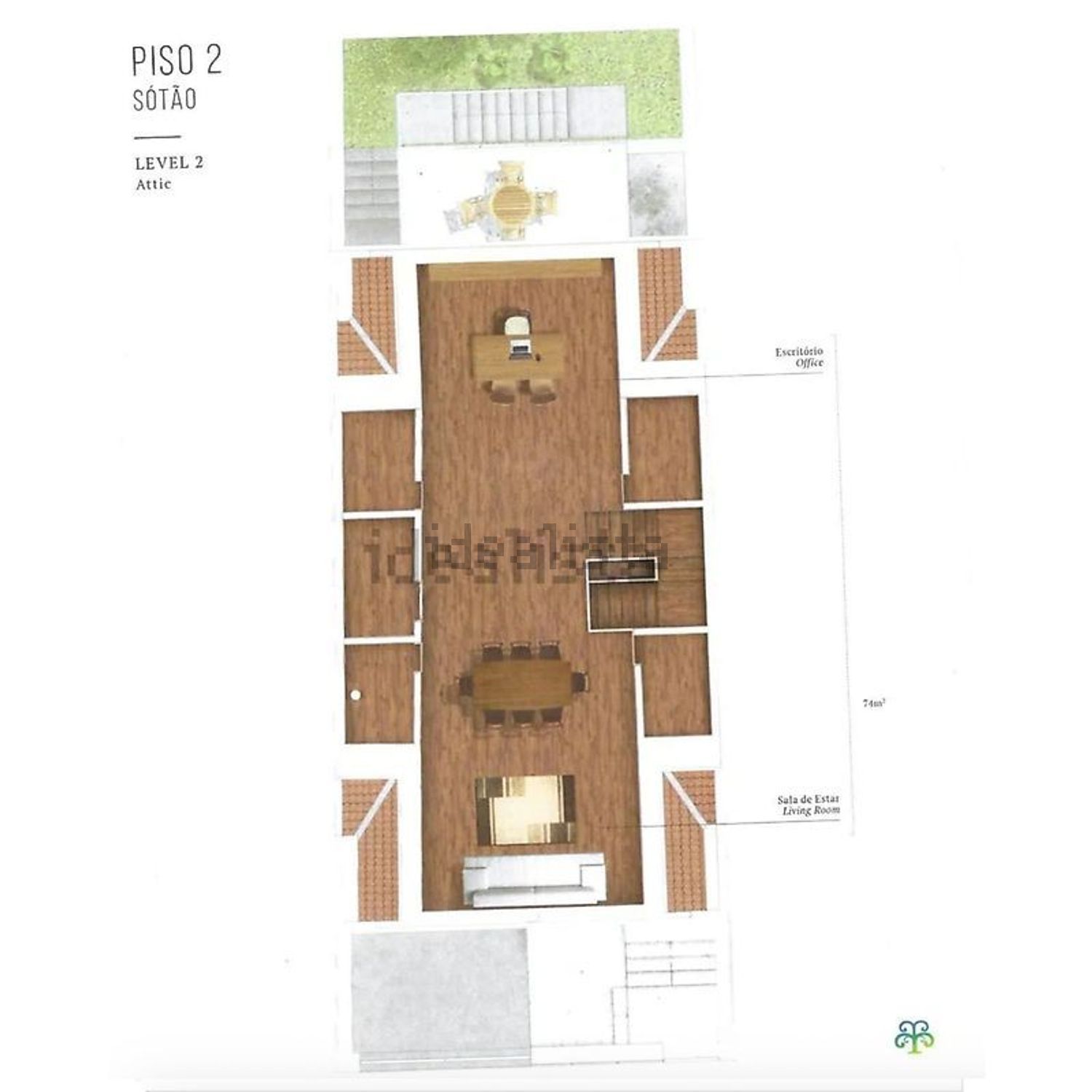 小楼房或独栋别墅出售在Rua Nossa Senhora da Paz - 平面图