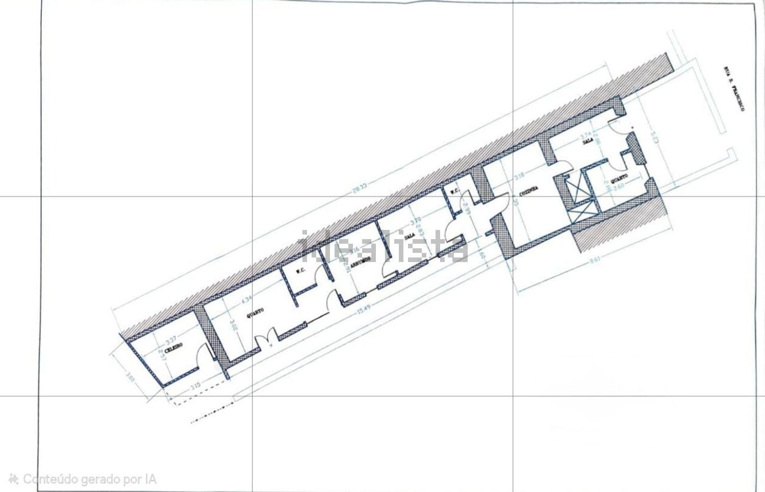 联排别墅出售在Rua de São Francisco - 平面图
