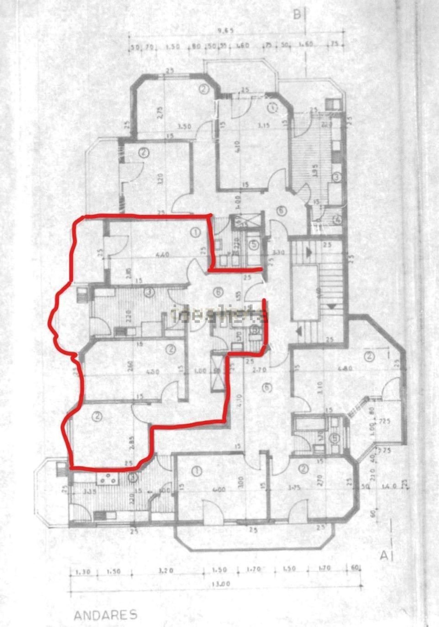 公寓 t2出售在Avenida Santo António de Tercena, 24 - 平面图