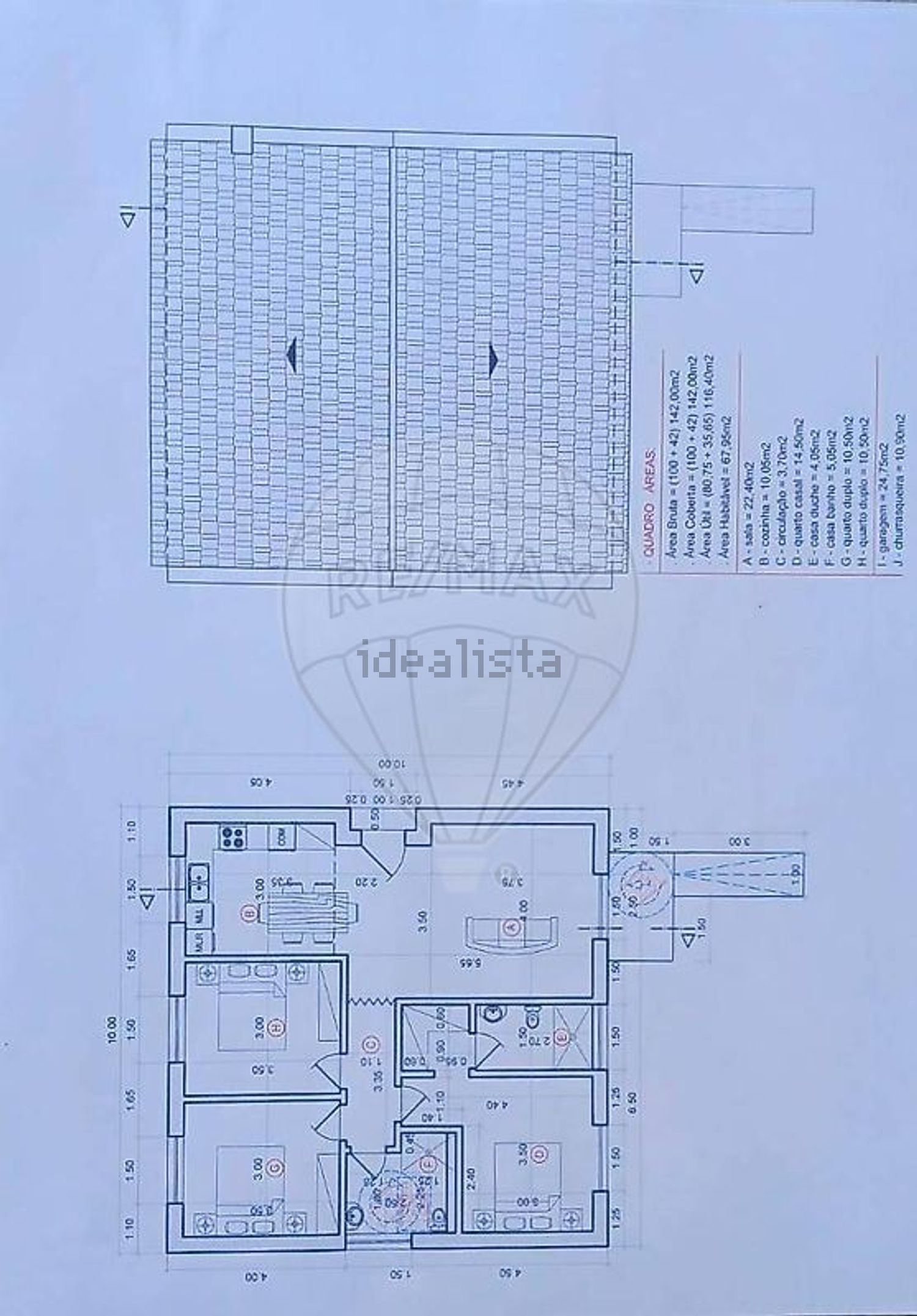 小楼房或独栋别墅出售在Rua Doutor Afonso Costa - 平面图