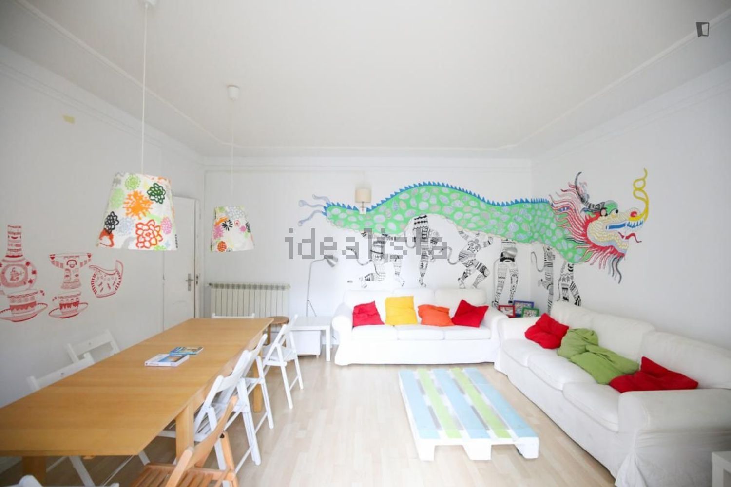 出租房间Campo Pequeno - 客厅