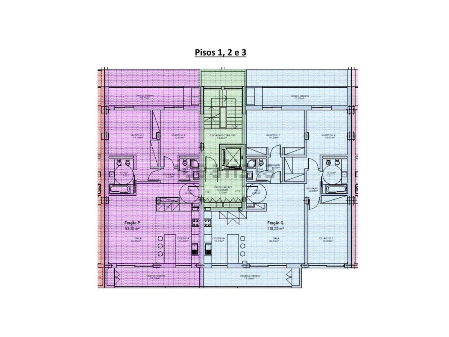 公寓 t3出售在Centro Oeste da Cidade de Loulé - 平面图