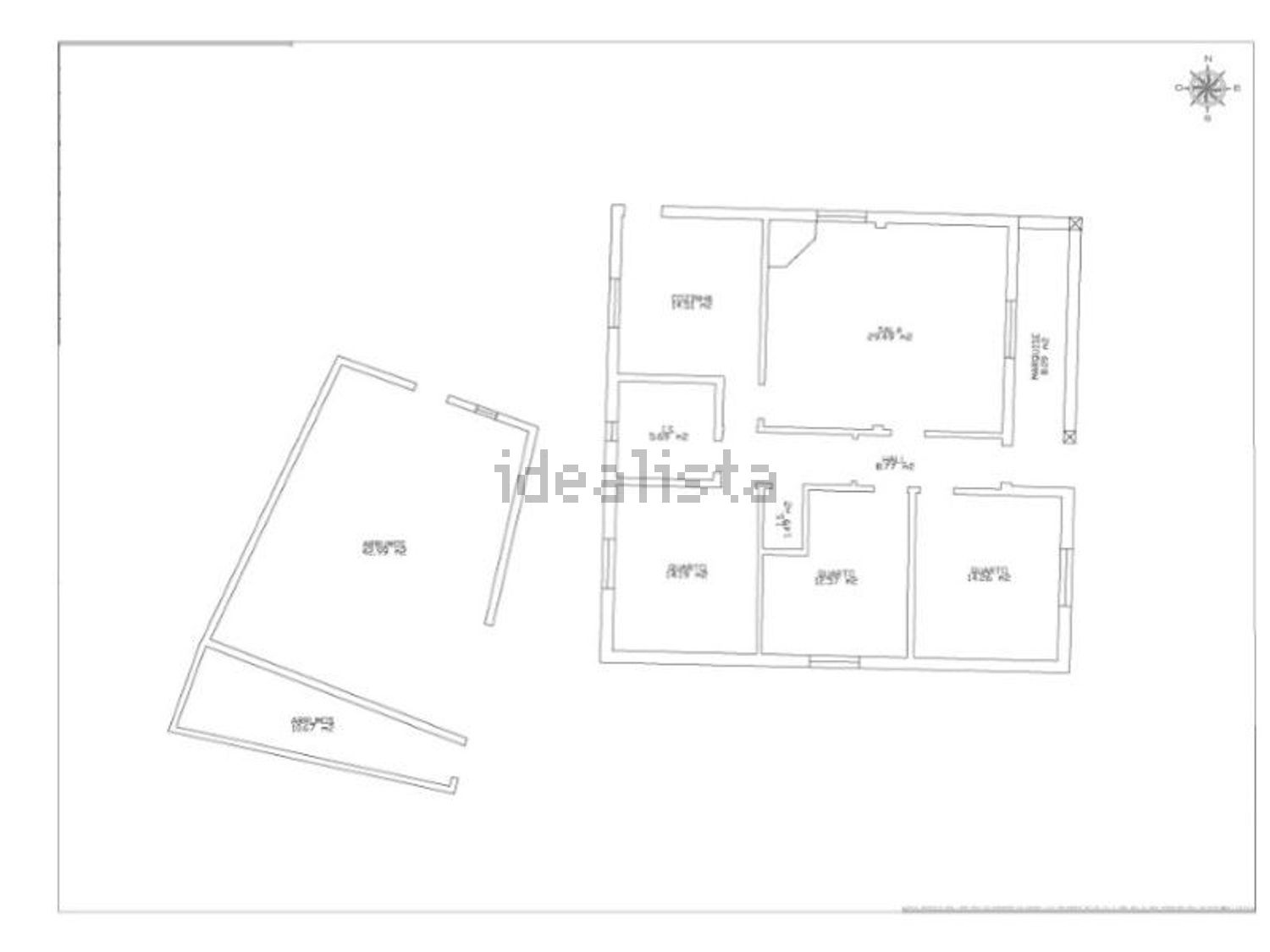 小楼房或独栋别墅出售在Centro - 平面图